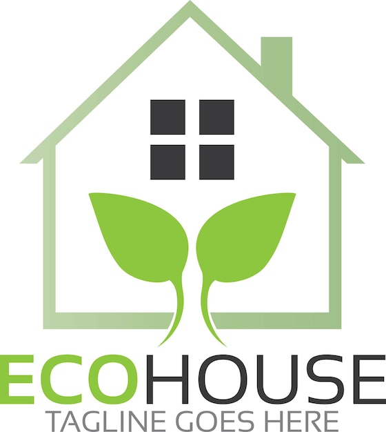 Vector eco-huislogo