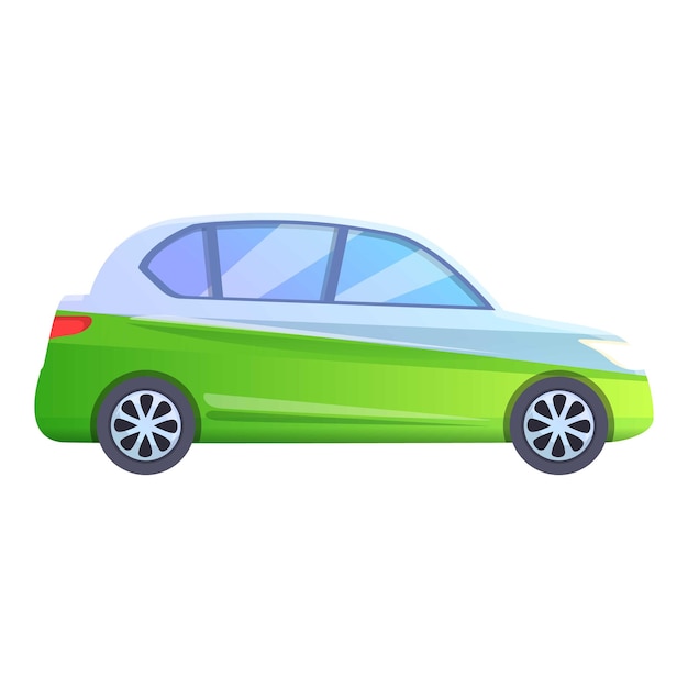 Vector eco hybrid car icon cartoon of eco hybrid car vector icon for web design isolated on white background