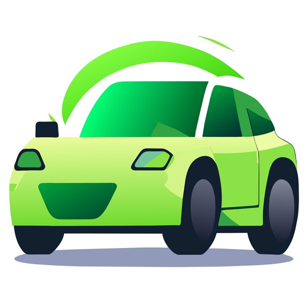 Vector eco hybrid car icon cartoon of eco hybrid car vector icon for web design isolated