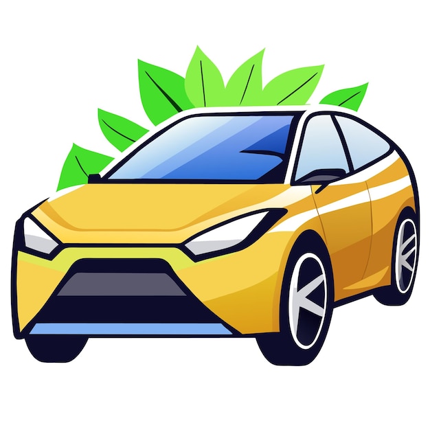 Eco hybrid car icon cartoon of eco hybrid car vector icon for web design isolated