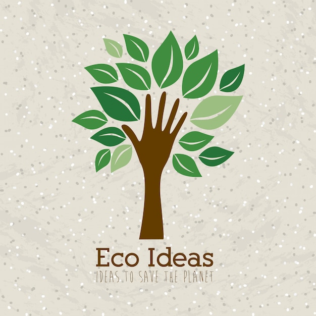 Vettore idee ecologiche