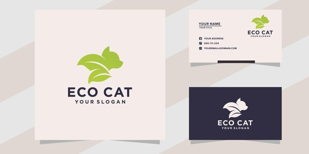 Eco kat logo sjabloon