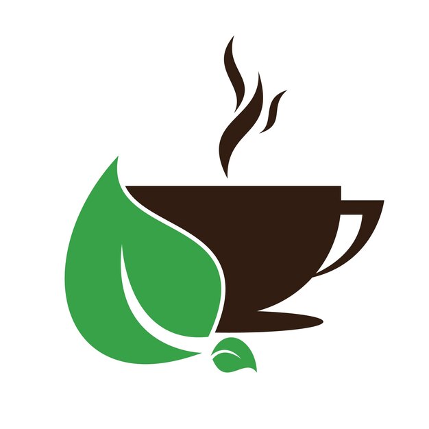 Eco koffie Logo sjabloonontwerp Groene koffie Logo sjabloonontwerp Vector