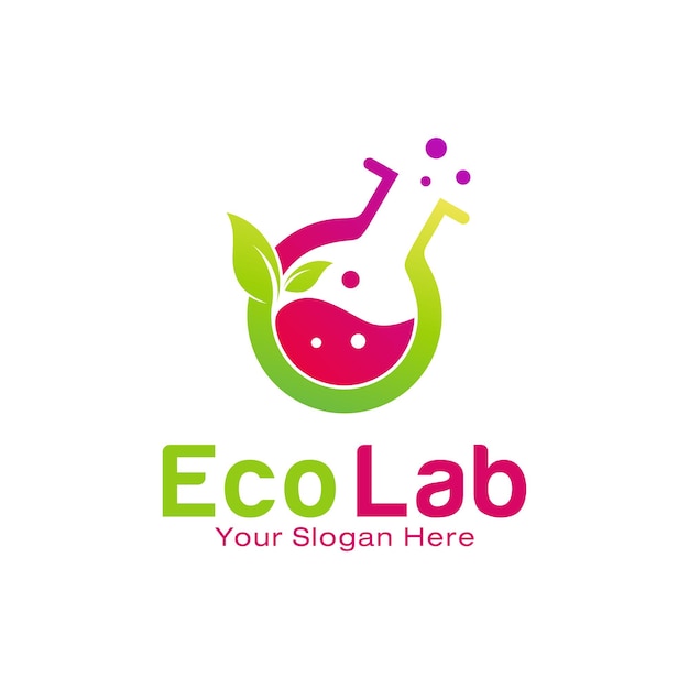 Eco lab logo design template