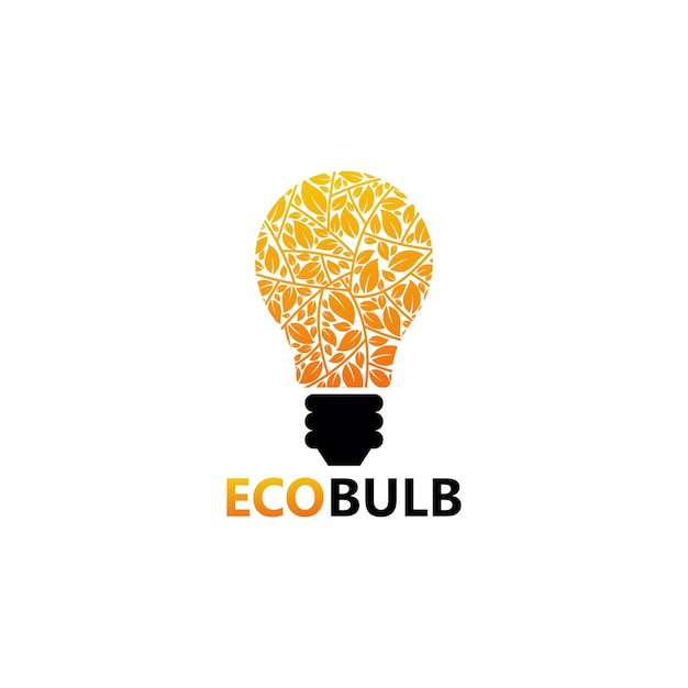 Eco lamp idee Logo sjabloon ontwerp Vector, embleem, ontwerpconcept, creatief symbool, pictogram