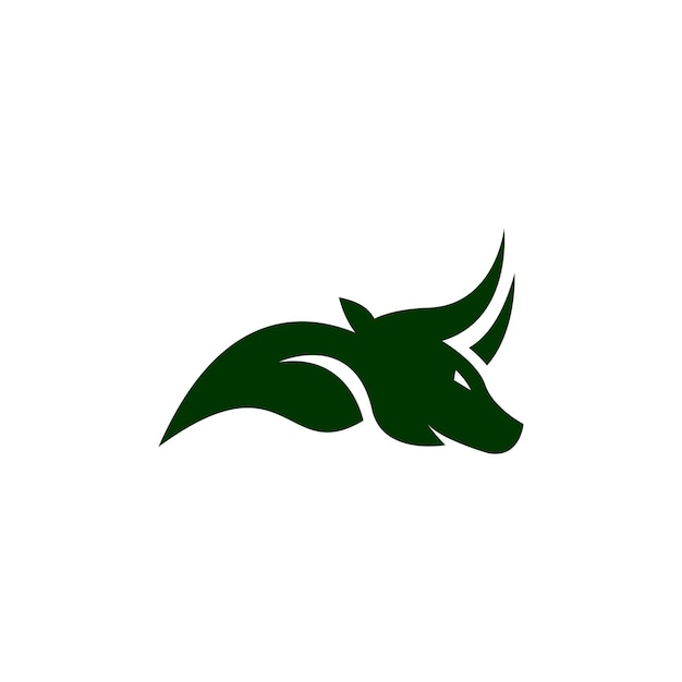 eco leaf bull head logo