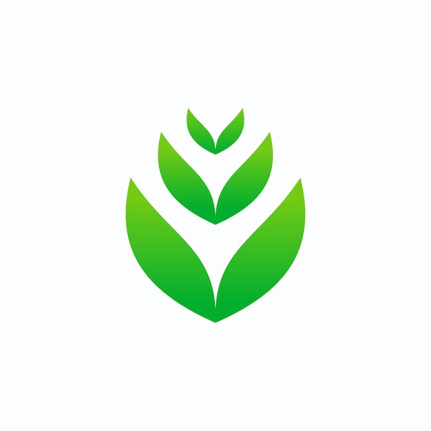 Вектор дизайна логотипа Eco Leaf