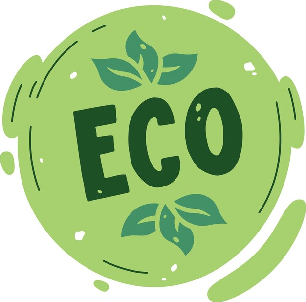 Vettore banner con lettere ecologiche