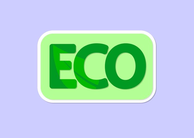 Illustrazione vettoriale del modello di eco-logo