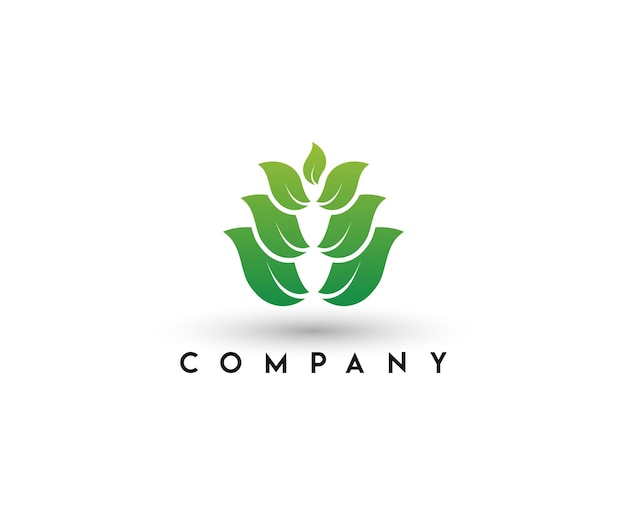 Eco-logo modern concept groene kleur naturals-logo