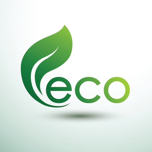 Vettore logo eco