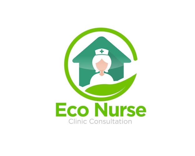 eco nurse clinic logo designs for medical and health service