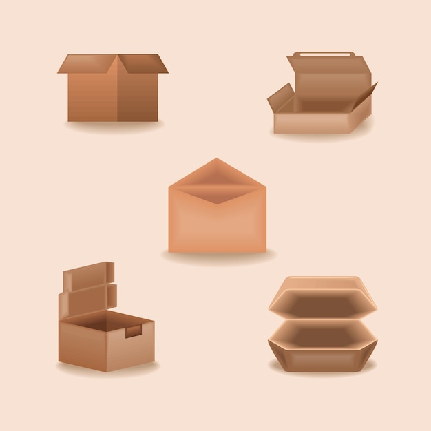 Eco packaging mockup set