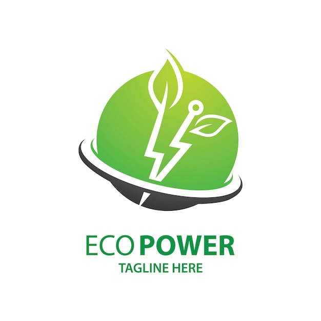 Eco power logo images illustration design