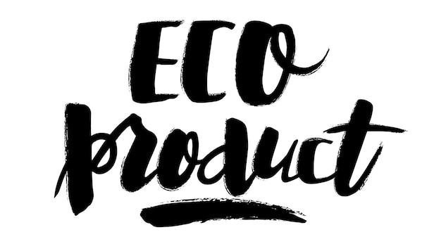 ECO product handgeschreven moderne kalligrafie Milieuvriendelijk concept voor stickers banners kaarten