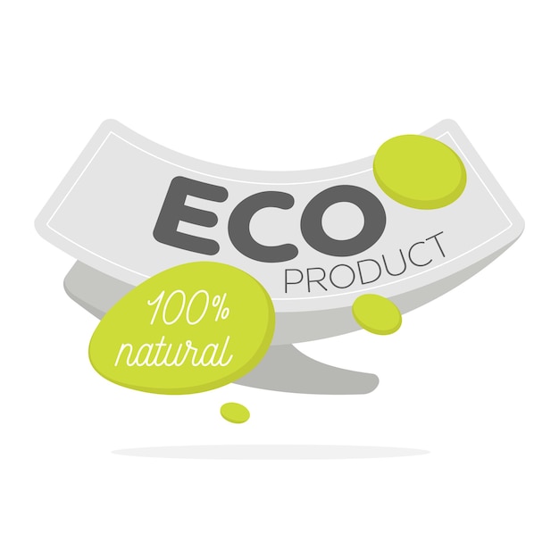 Vector eco product logo with a green egg in the middle