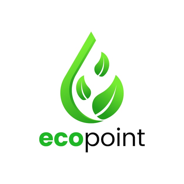 Eco punt merk logo pictogram vectorillustratie