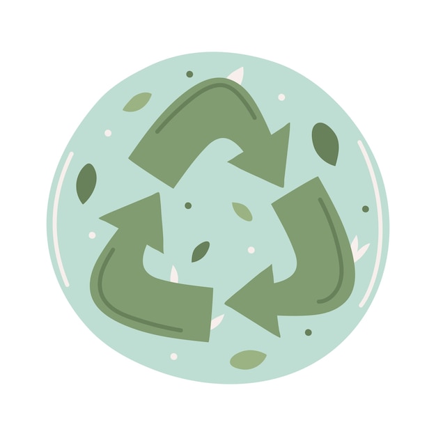 Vector eco and recycle icon vector isolated