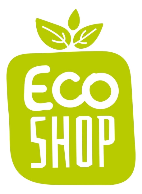 Eco shop-logo groene verse productwinkel