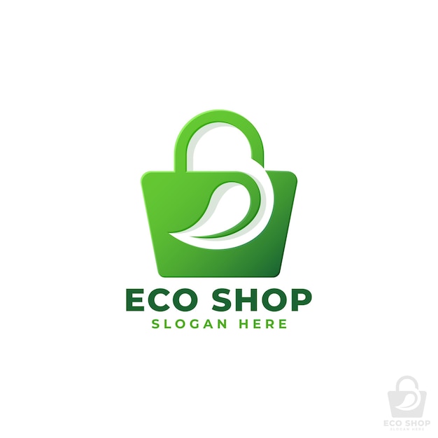 Vector eco shop logo template