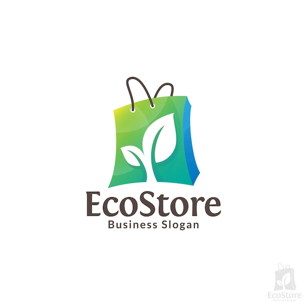 Eco store logo template