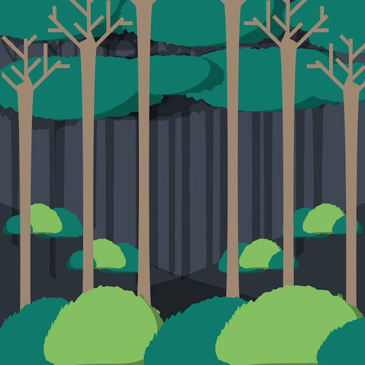 Vector eco style life green forest