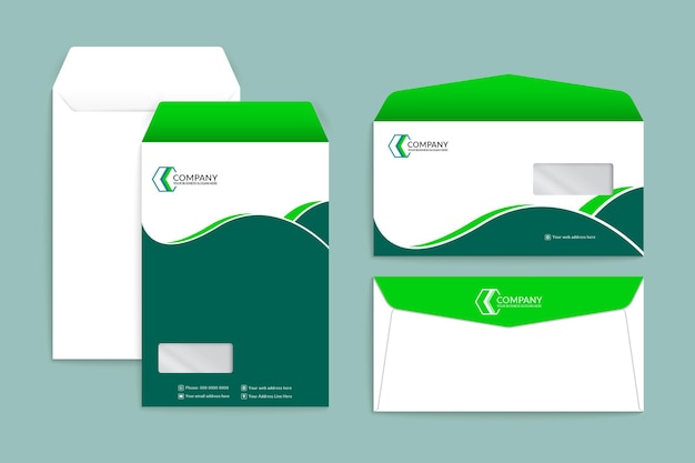 Eco tech property envelope template set