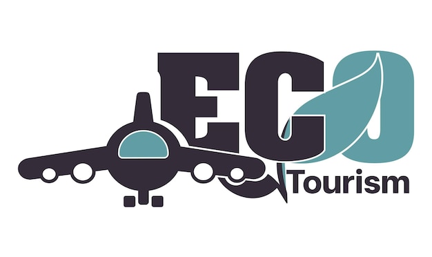 Vector eco tourism logo design concept stock illustration subject icons business eco tourism