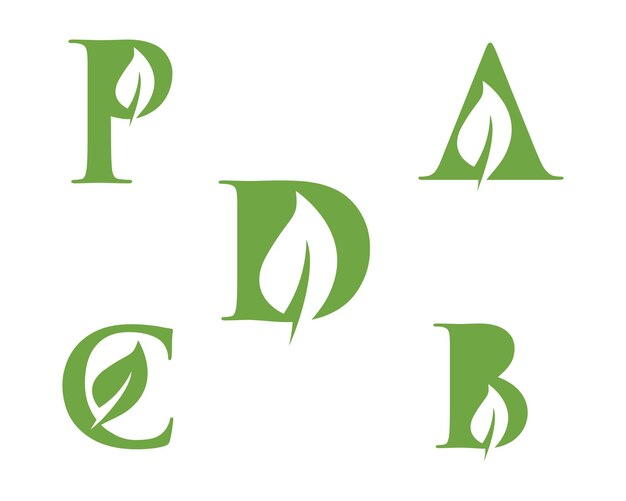 Vector eco tree leaf logo template