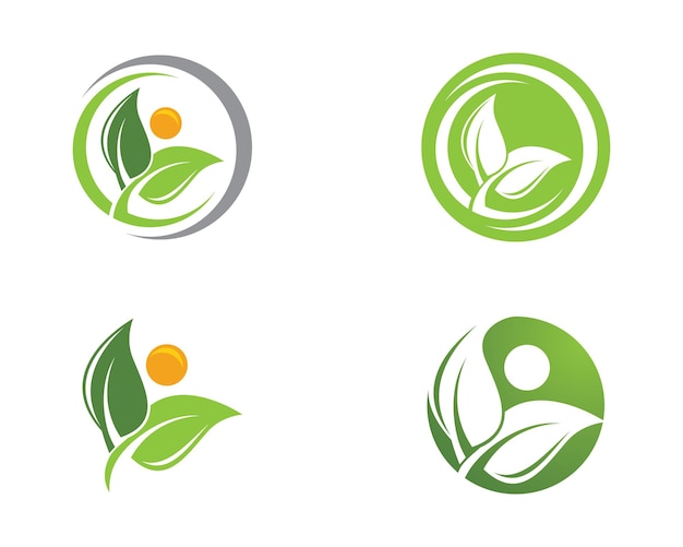 Eco tree leaf logo templatexa