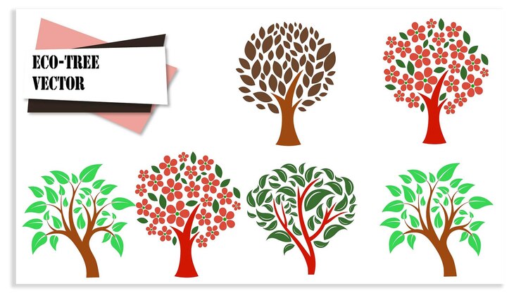 Vector eco treee vector