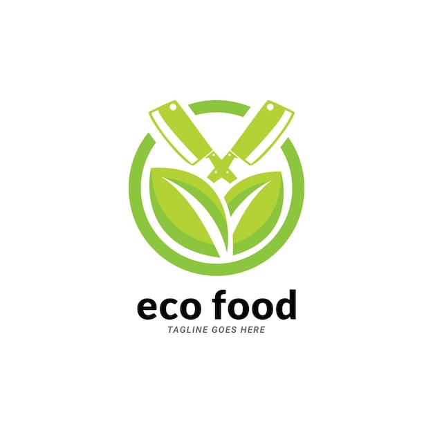 Eco voedsel logo vector pictogrammalplaatje