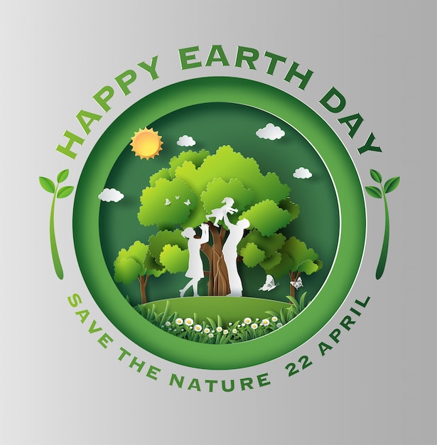 Eco-vriendelijk en aarde dag concept.