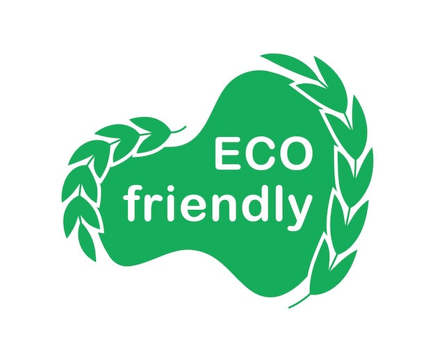 Vector eco-vriendelijk logo ecologie-pictogram natuurlijk product en biologisch voedsellabel