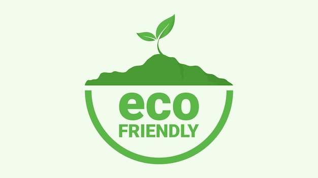 Eco vriendelijke groene blad label sticker