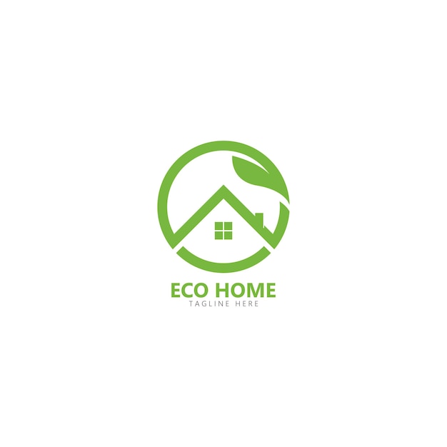 Eco vriendelijke huis logo vector pictogram illustratie