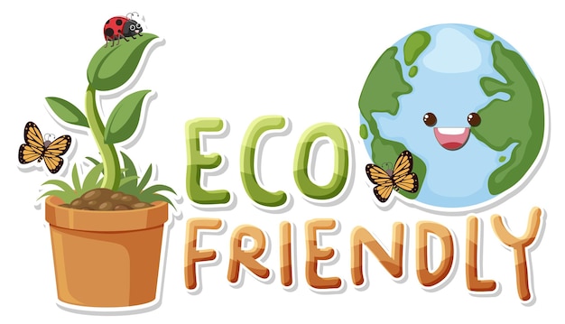 Eco vriendelijke logo banner vector