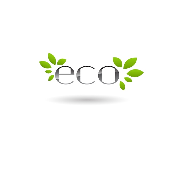 Eco-vriendelijke organische natuurproduct Web pictogram groen Logo