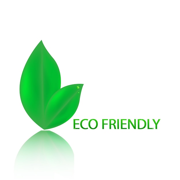 Eco-vriendelijke website icoon. Ontwerpelement voor spandoek, poster, briefkaart.