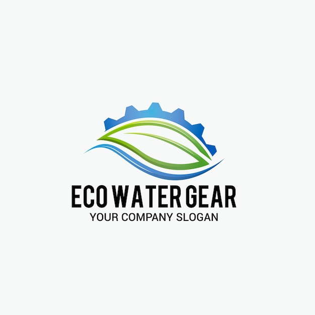 Vector eco water gear logo