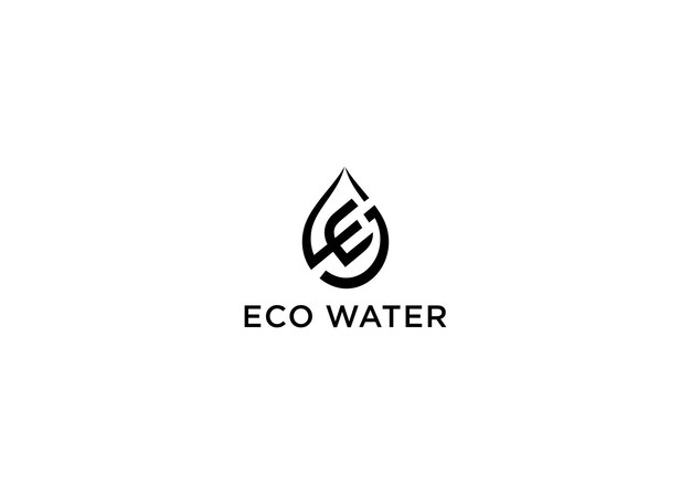 Illustrazione vettoriale di eco acqua logo design