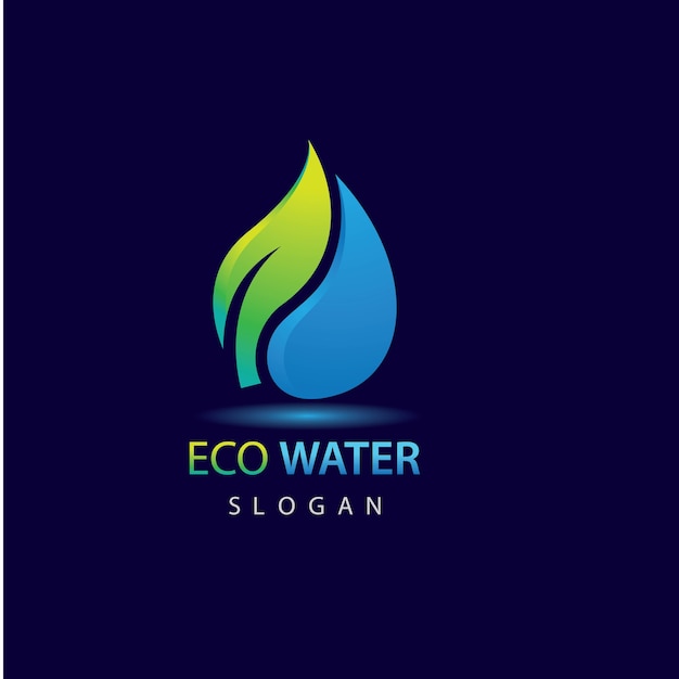 Eco water logo sjabloon