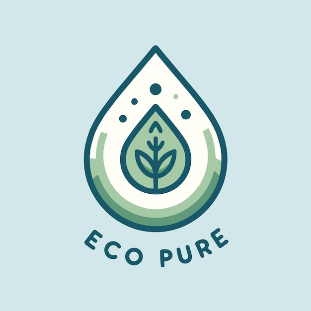 Vector eco water logo template vector illustration ecology logo concept