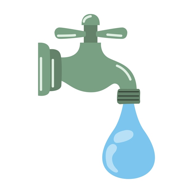 Vector eco waterkraan pictogram geïsoleerd