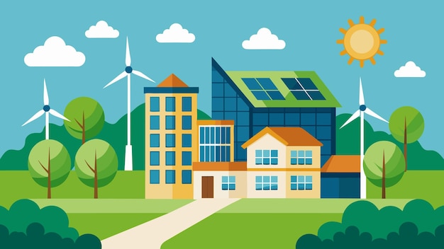 태양광 패널과 풍력 터빈이 모든 기숙사에 전력을 공급하는 친환경 대학 캠퍼스