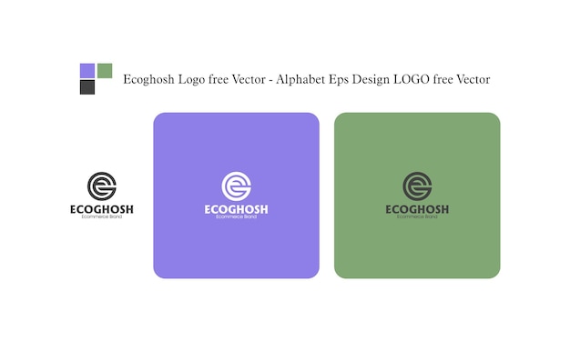 Ecoghosh ロゴ無料ベクトル アルファベット Eps デザイン ロゴ無料ベクトル