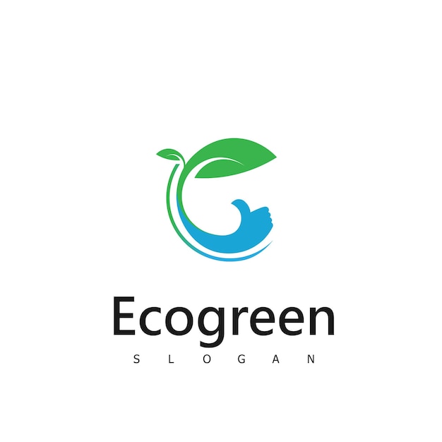 Ecogreen logo ontwerp symbool natuur