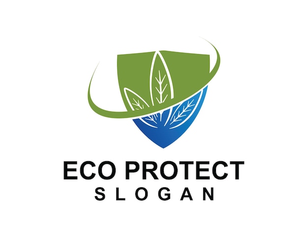 Vettore logo di protezione dell'ecolife