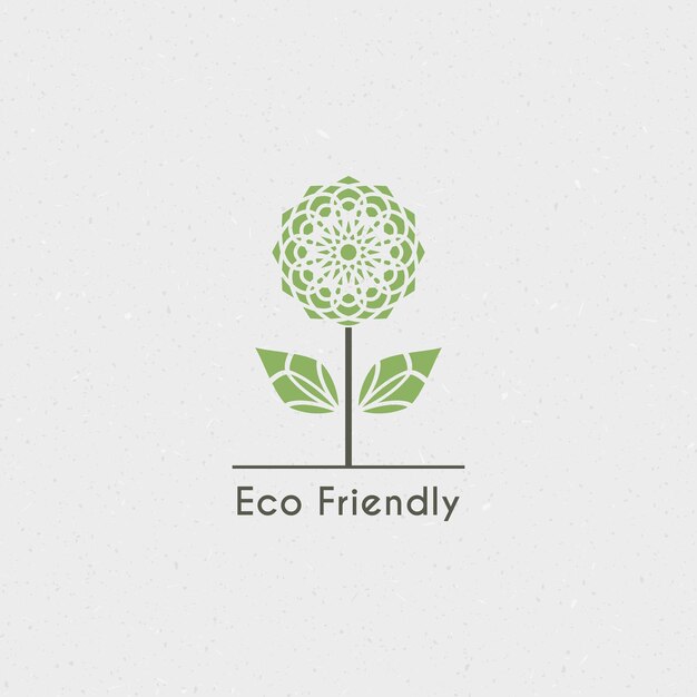 エコロゴロゴのテンプレート エコ財団のためのベクトル花のエンブレム オーガニック製品 自然食品