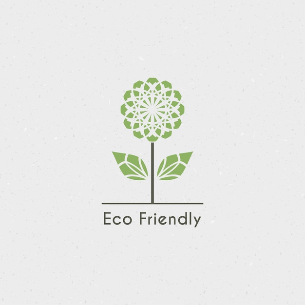 Vector ecological logo template vector flower emblem for eco foundations organic products natural food